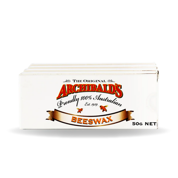 Archibald Honey | Filtered Beeswax | 50g Finger | 275g Block