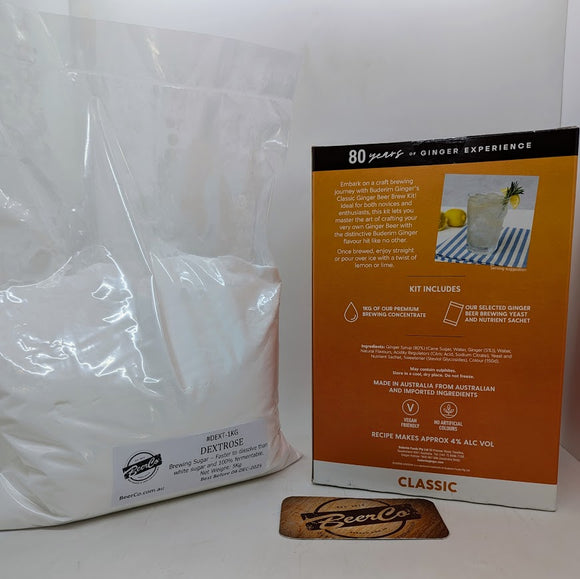 Buderim Ginger | Ginger Beer Brew Kit + Dextrose Combo