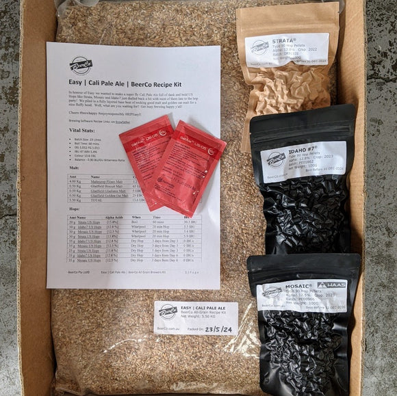 Easy | Cali Pale Ale | BeerCo All Grain Brewers Recipe Kit