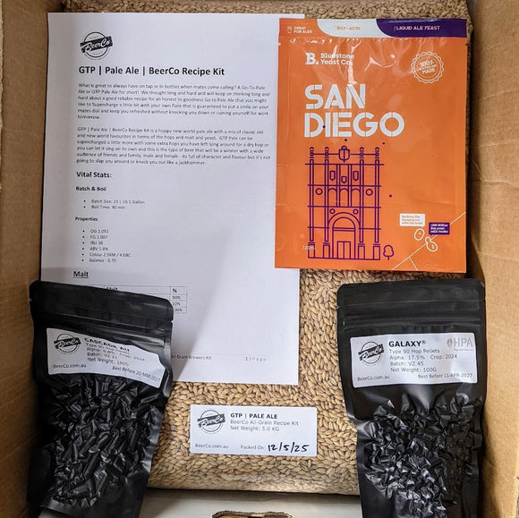 GTP | Pale Ale | BeerCo All Grain Brewers Recipe Kit