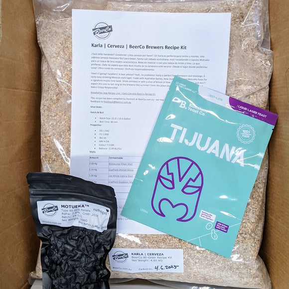 Karla | Cerveza | BeerCo All Grain Brewers Recipe Kit