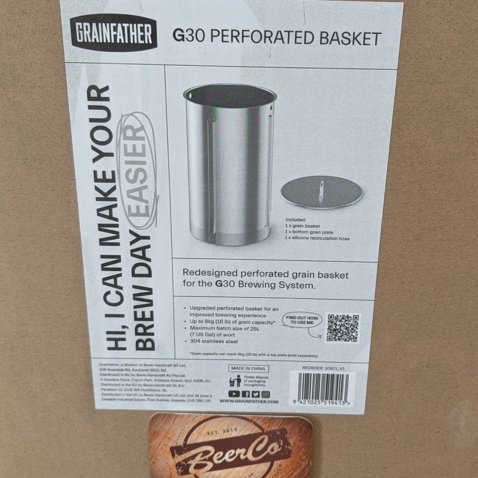 Grainfather | G30 Perforated Basket & Rolled Plate