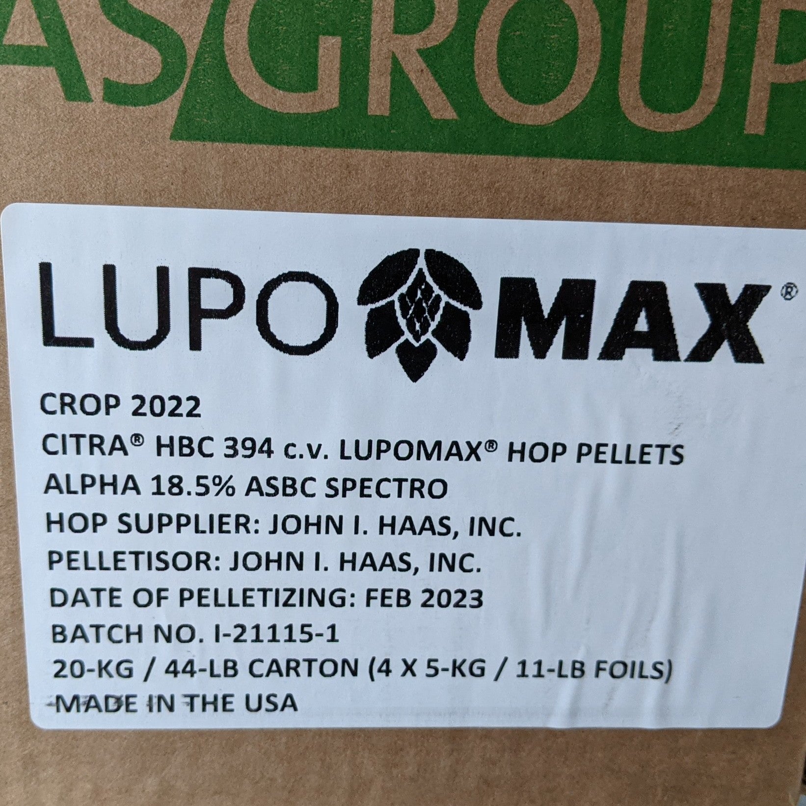 LUPOMAX® Citra® HBC 394 US Hops