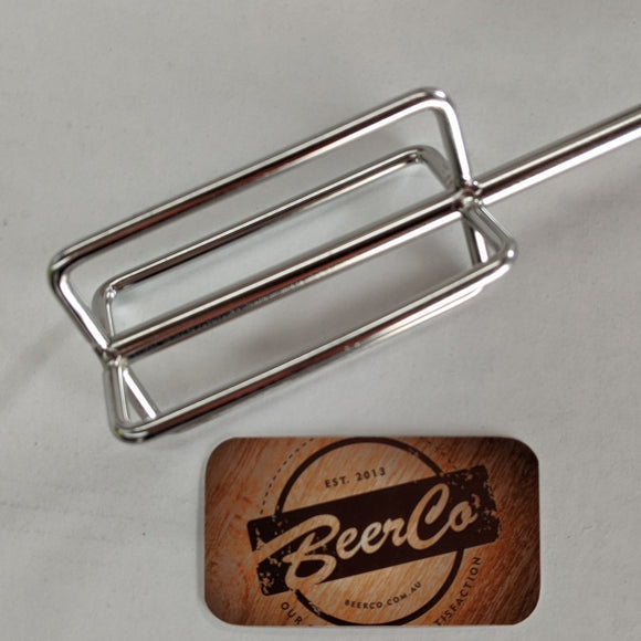 Stainless Steel | Drill Powered Mash Stirrer & Mixer | 1/4 Inch Hex Drive