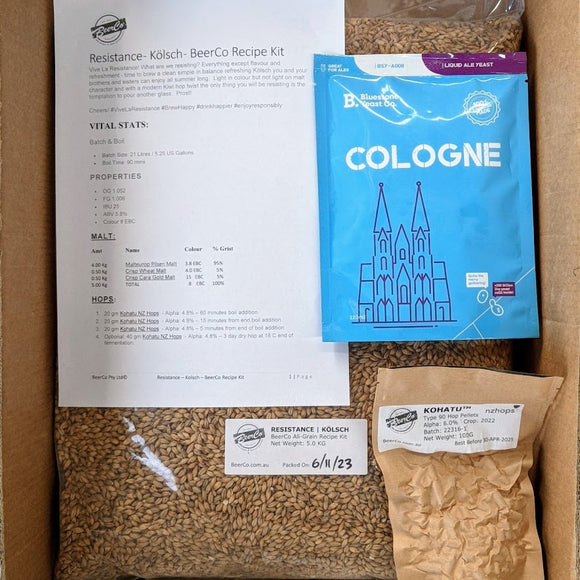 Resistance | Kölsch | BeerCo All Grain Brewers Recipe Kit
