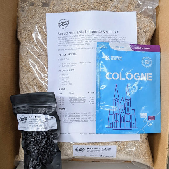Resistance | Kölsch | BeerCo All Grain Brewers Recipe Kit
