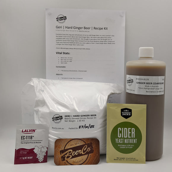 Geri | Hard Ginger Beer | Brewed Drinks Recipe Kit