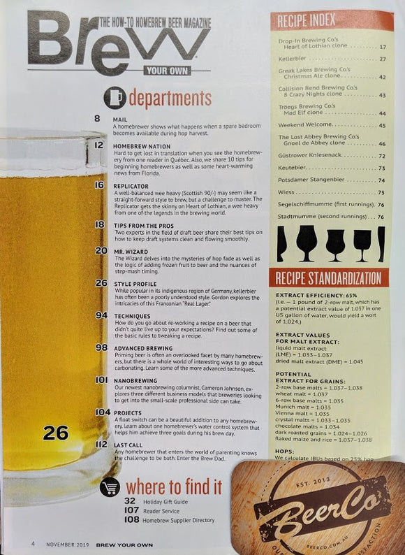 Brew Your Own - BYO Magazine - November 2019 - Vol. 25, No. 7
