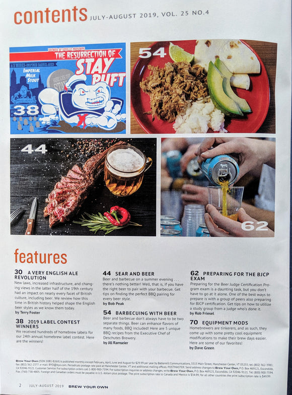 Brew Your Own - BYO Magazine - July-August 2019 - Vol. 25, No. 4