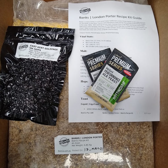 Banks | London Porter | BeerCo All Grain Brewers Recipe Kit