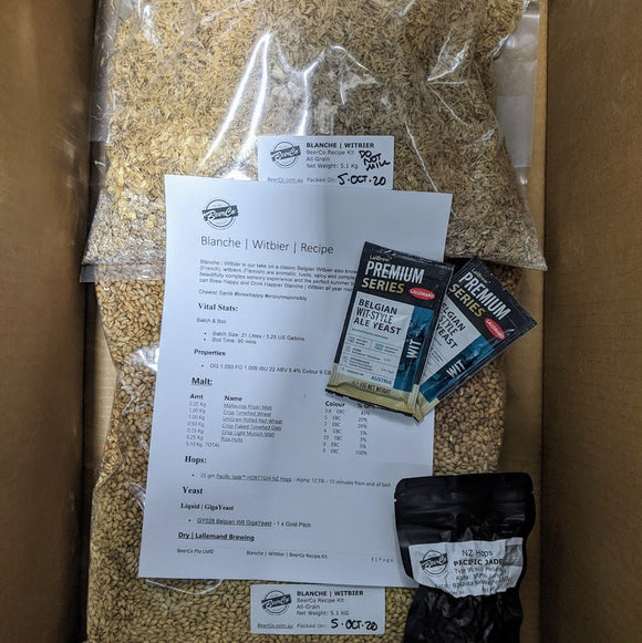 Blanche | Witbier | BeerCo All Grain Brewers Recipe Kit