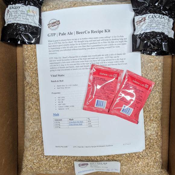GTP | Pale Ale | BeerCo All Grain Brewers Recipe Kit