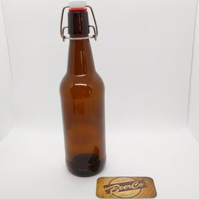 500mL Glass Amber Swing Cap Bottles - 24 X 500mL Carton - 0