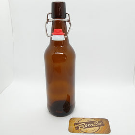 500mL Glass Amber Swing Cap Bottles - 24 X 500mL Carton