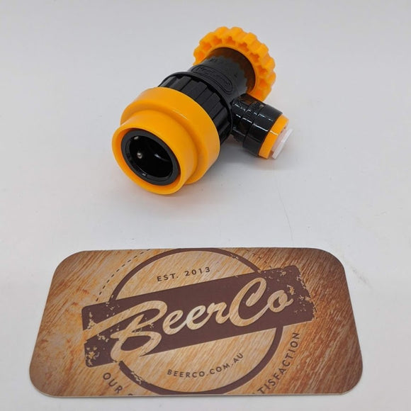 duotight | 8mm x Flow Control Ball Lock Disconnect (Liquid Black + Yellow) (POK)