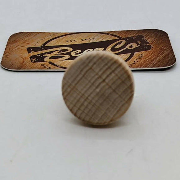 Beechwood Plain Wood Top Stoppers (30 X 10mm) Unwashed Micro Shank