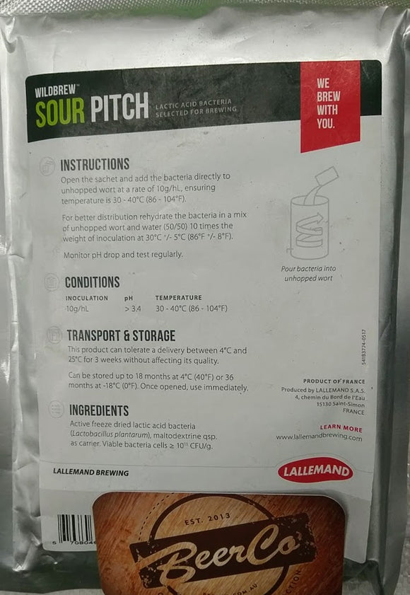 Lallemand Brewing WildBrew™ Sour Pitch Lactobacillus Plantarum