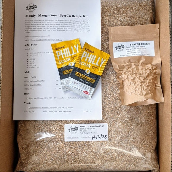 Mandy | Mango Gose | BeerCo All Grain Brewers Recipe Kit