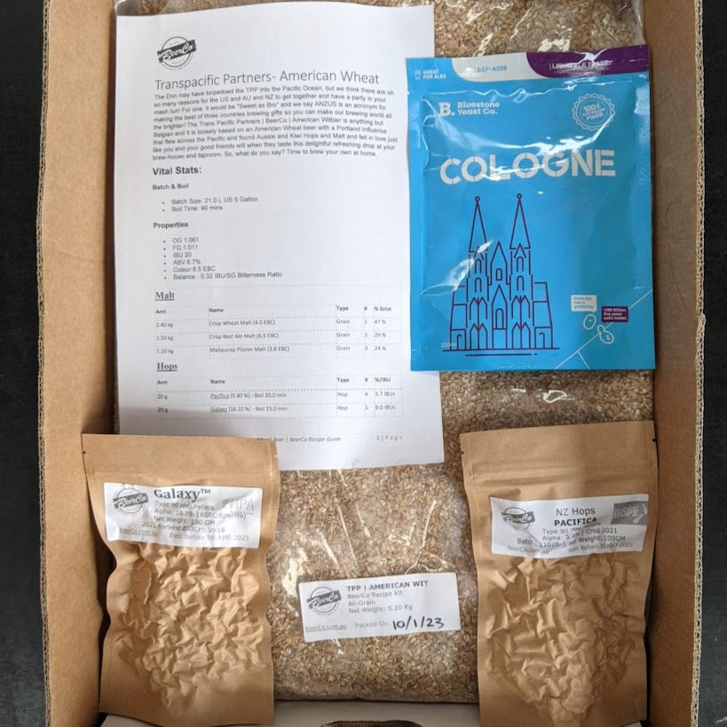 Trans Pacific Partners | American Wheat | BeerCo All Grain Brewers Recipe Kit - 0