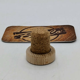 Beechwood Plain Wood Top Stoppers (30 X 10mm) Unwashed Micro Shank - 0