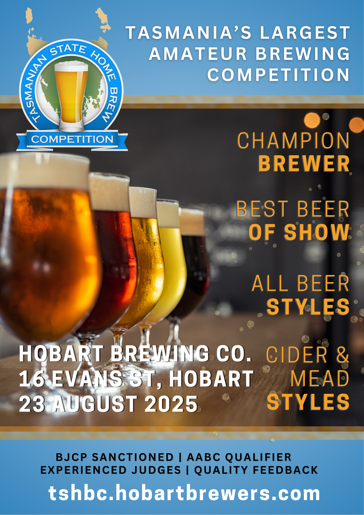 Tasmanian State Home Brew Competition | 23 Aug 2025