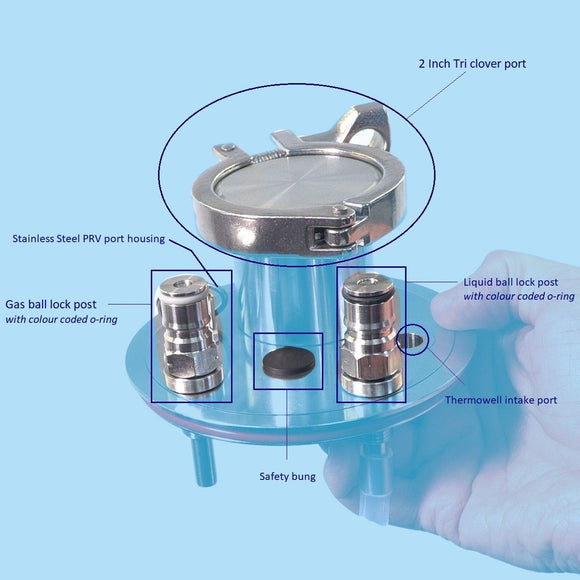 Universal Apollo Pressure Lid (2in Tri-Clover) | Stainless Steel