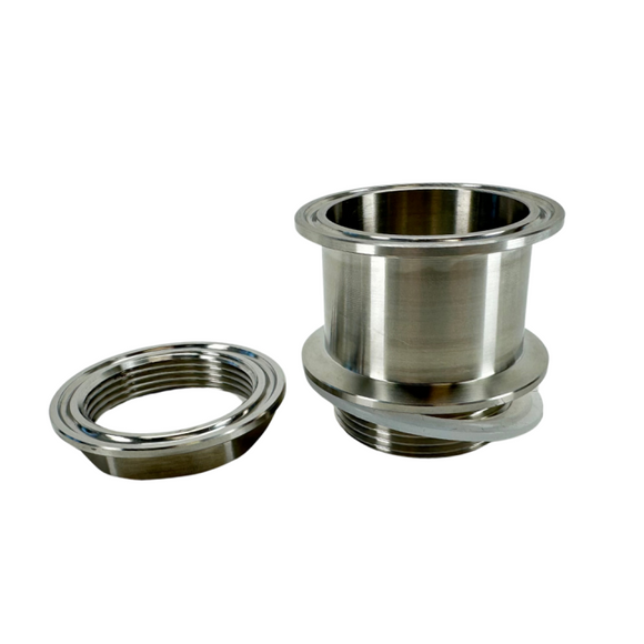 Bulkhead | 2 Inch Tri-Clover | Stainless Steel