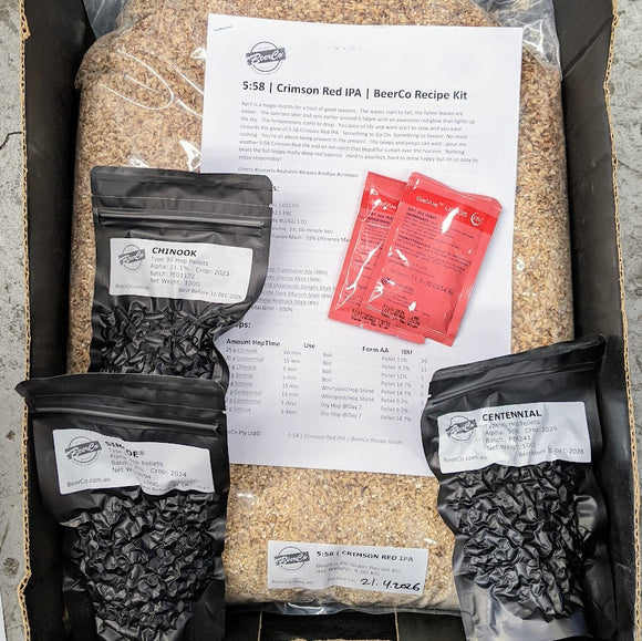 5:58 Crimson | Red IPA | BeerCo All Grain Brewers Recipe Kit