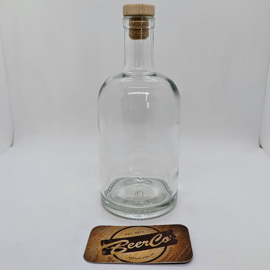 500mL High Flint Glass Apollo Bottle with Cork Mouth (Carton of 6)