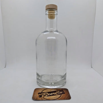 6 X 700mL Apollo Glass Spirit Bottles w Beechwood Cork Stoppers