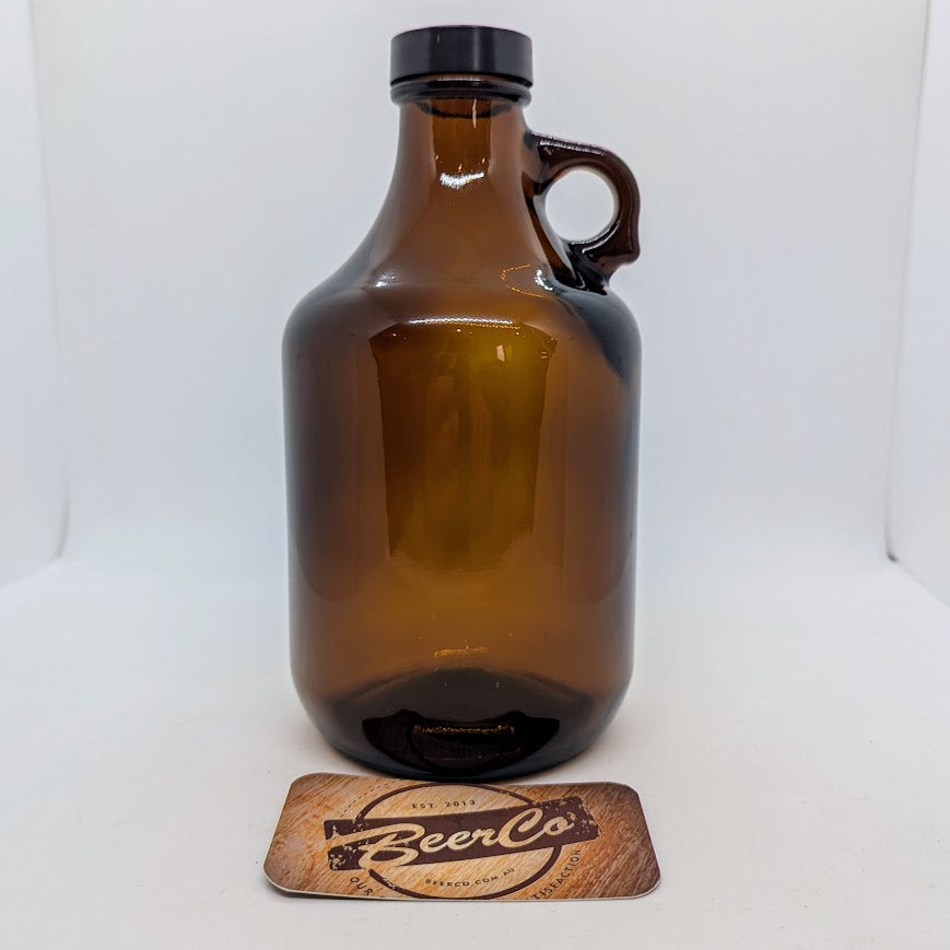 946mL 32oz Amber Glass Squealer Bottle With 38mm 400 Screw Neck