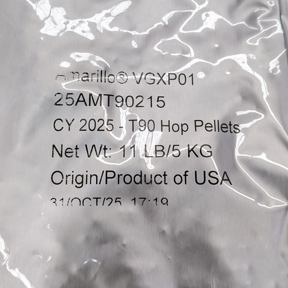 Amarillo US T90 Hop Pellets 5Kg Crop 2025