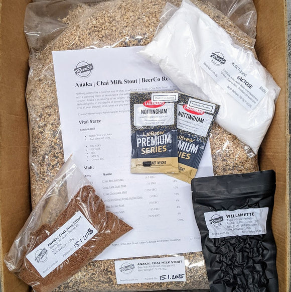 Anaka | Chai Milk Stout | BeerCo All Grain Brewers Recipe Kit