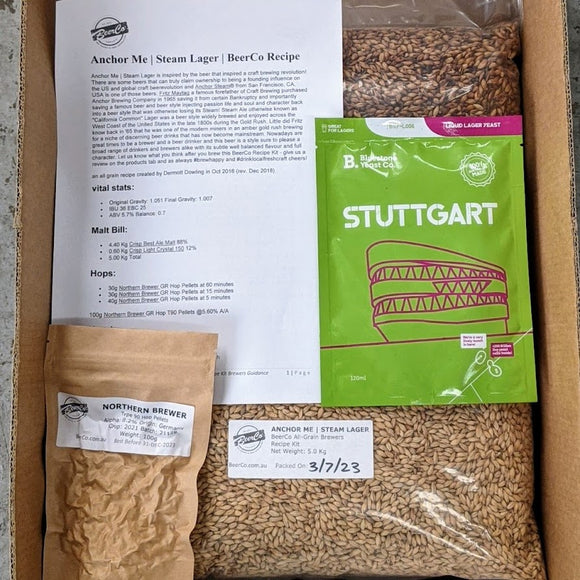 Anchor Me | Steam Lager | BeerCo All Grain Brewers Recipe Kit