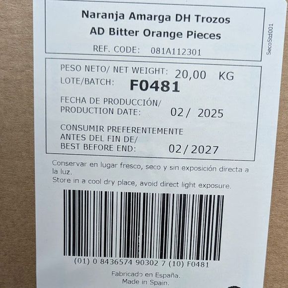 Bitter Orange Peel | Organic | Citrus aurantium | Ground