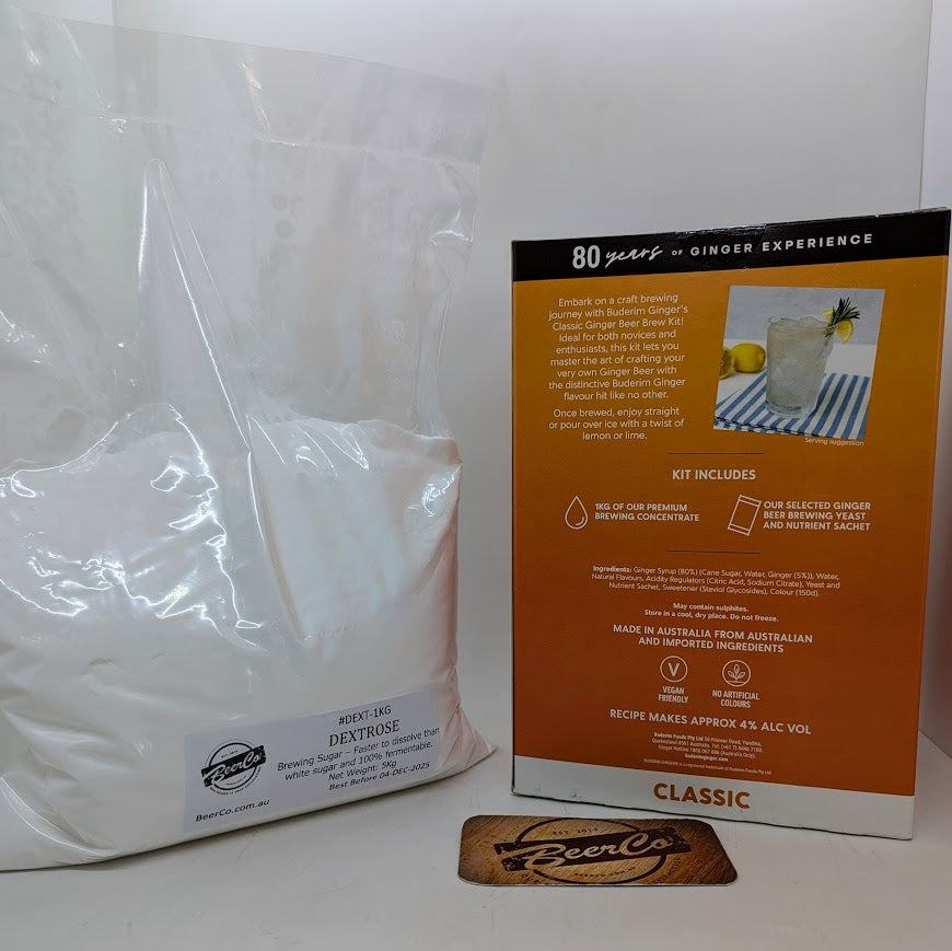 Buderim Ginger | Ginger Beer Brew Kit + Dextrose Combo