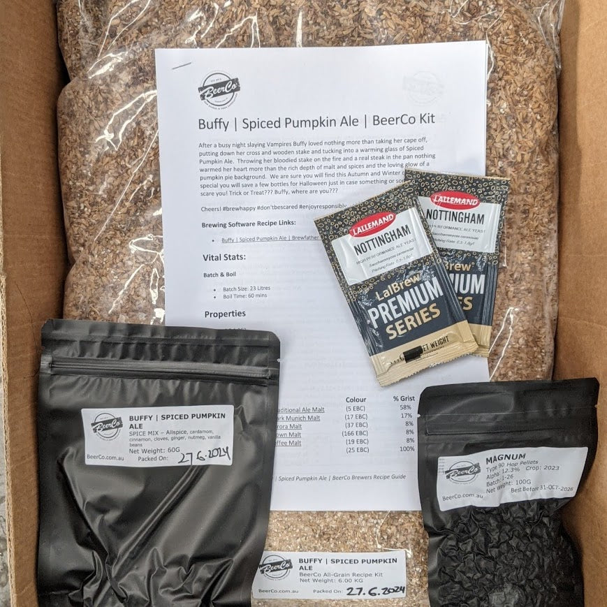 Buffy | Spiced Pumpkin Ale | BeerCo All Grain Brewers Recipe Kit