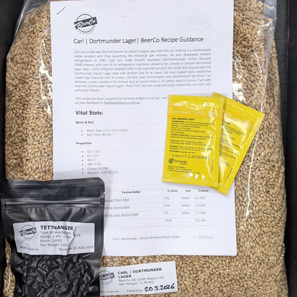 Carl | Dortmunder Lager | BeerCo All Grain Brewers Recipe Kit