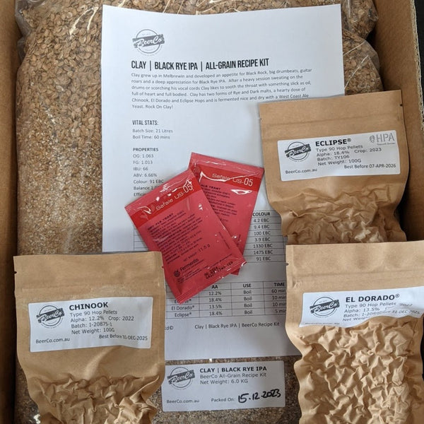 Clay | Black Rye IPA | BeerCo All Grain Brewers Recipe Kit