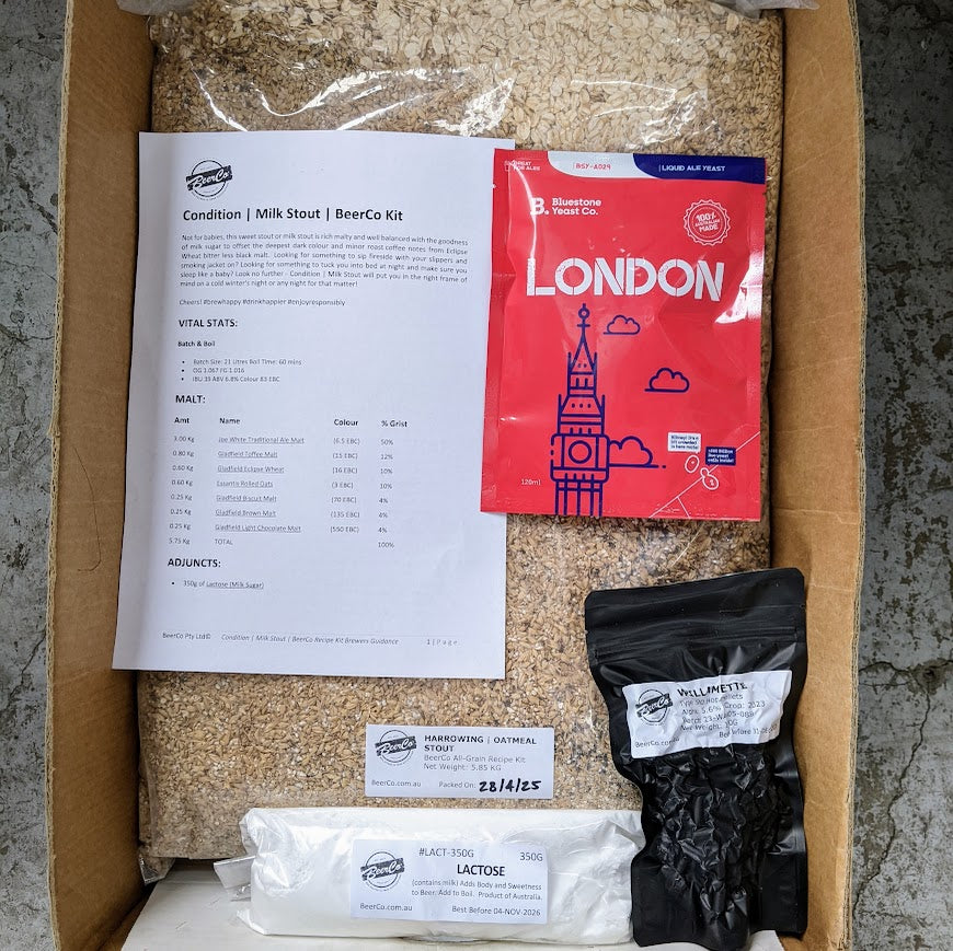 Condition | Milk Stout | BeerCo All Grain Brewers Recipe Kit