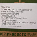 Crop 2025 Citra US T90 Hop Pellets