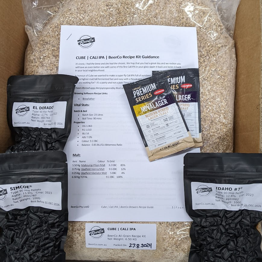 Cube | Cali IPA | BeerCo All Grain Brewers Recipe Kit