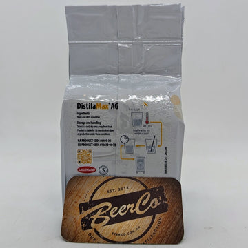 DistilaMax AG 500g Yeast Brick Back of Packt