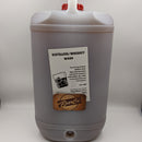 Gray container labeled 'Distillers/Whiskey Wash' with a 'BeerCo' logo on a white background