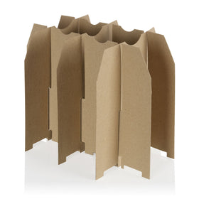 12 x 750mL Bottle 220mm Height Solid Fibre Multi Divider Natural