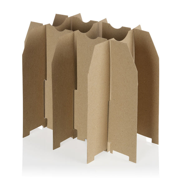 12 x 750mL Bottle 220mm Height Solid Fibre Multi Divider Natural