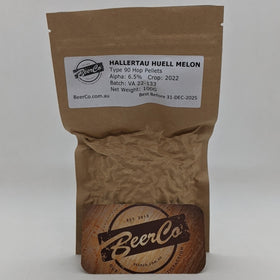 HALLERTAU HUEL MELON GR T90 HOP PELLETS 100g Crop 2022
