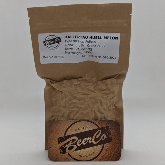 HALLERTAU HUEL MELON GR T90 HOP PELLETS 100g Crop 2022