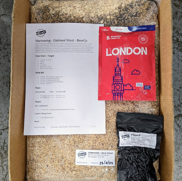 Harrowing | Oatmeal Stout | BeerCo All Grain Brewers Recipe Kit