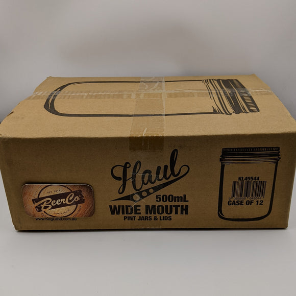 Cardboard box with 'Haul' branding and jar illustration on a white background
